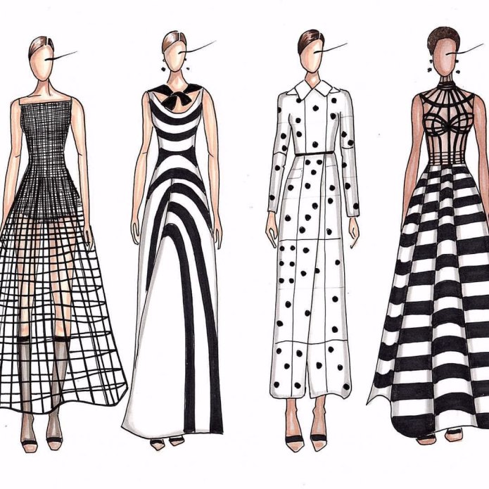 Ритм в композиции костюма