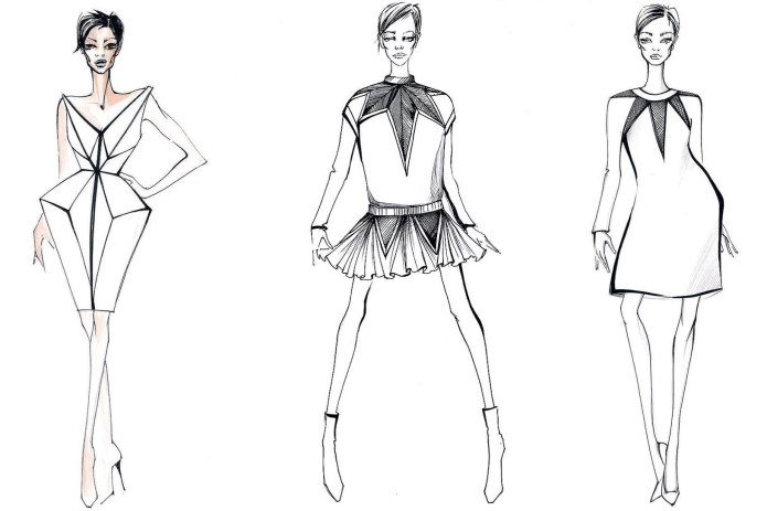 Дизайнерские эскизы одежды
