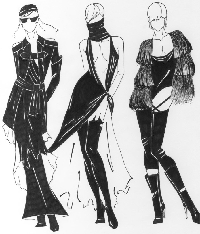 Чертеж вечернего платья