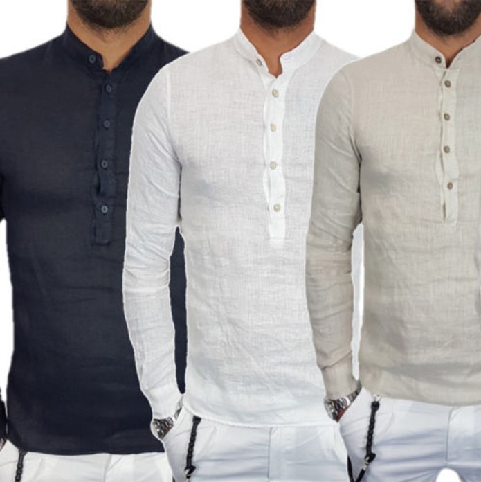 Летние рубашки мужские с длинным рукавом