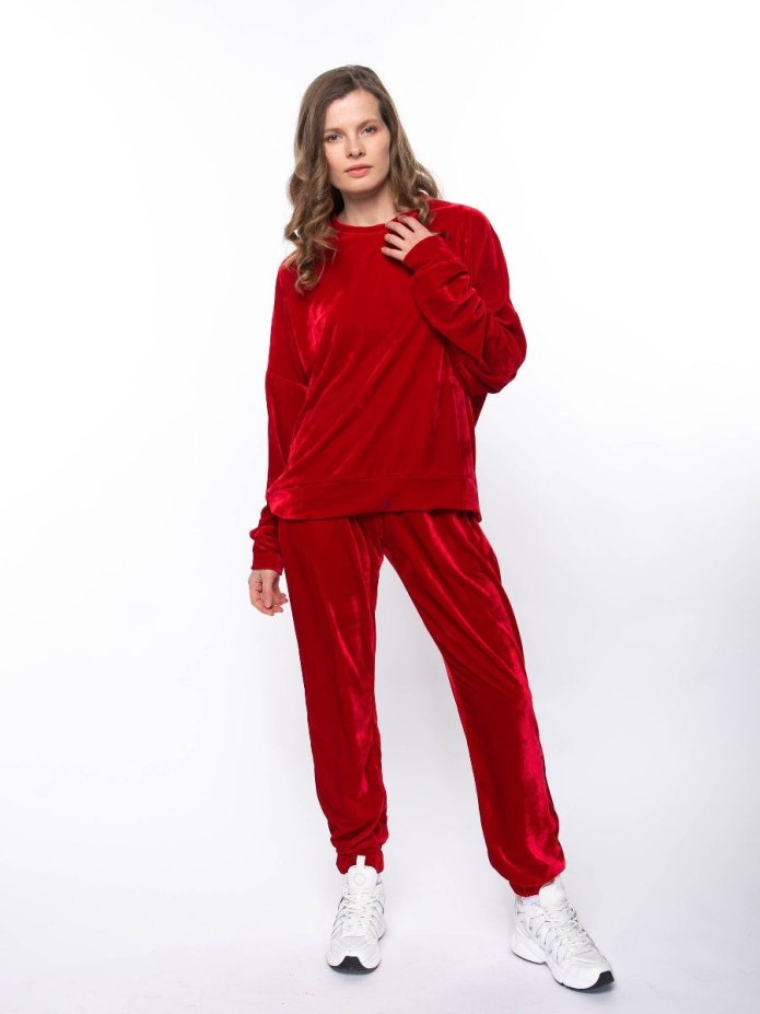 Вельветовый костюм женский спортивный 2020