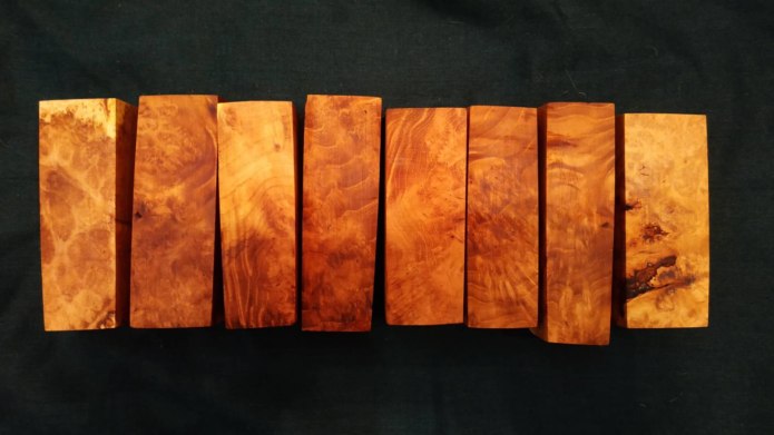 Стабилизированная древесина сувель клена