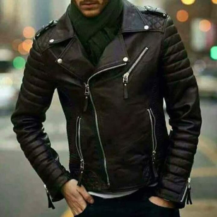Косуха Noora Mens Genuine Lambskin Leather Jacket Black Slim Fit Biker Motorcycle s1