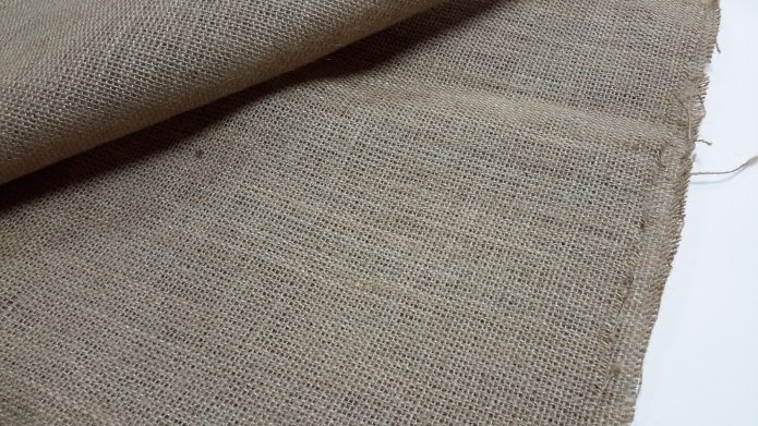 Льняная ткань неотбеленная