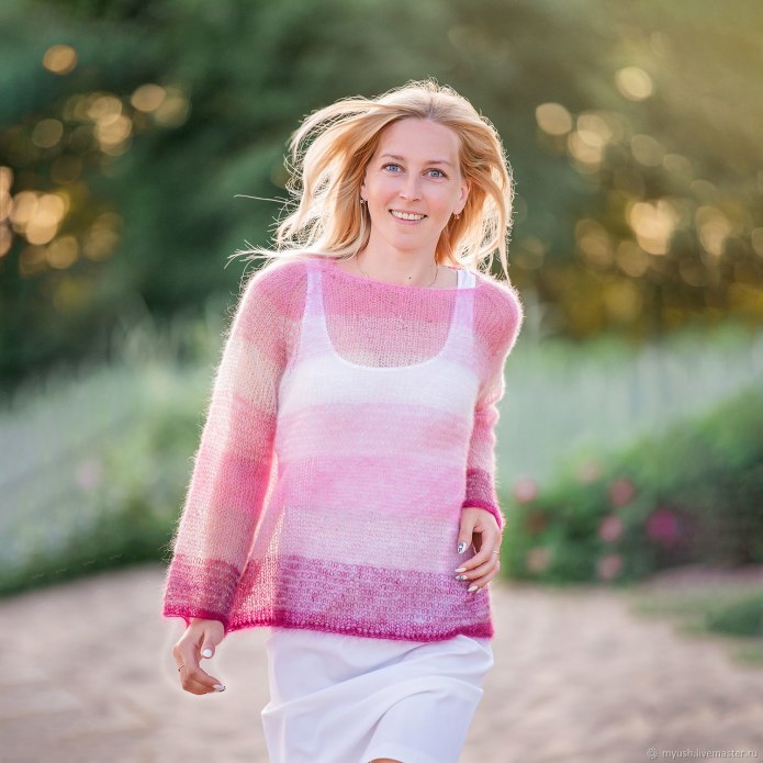 Сабрина мохеровый пуловер