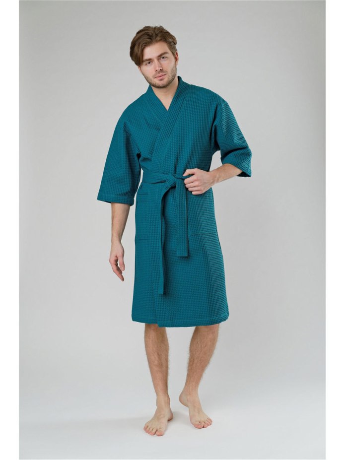 Халат махровый мужской изумруд
