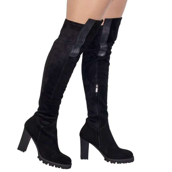 Терволина ботфорты замшевые