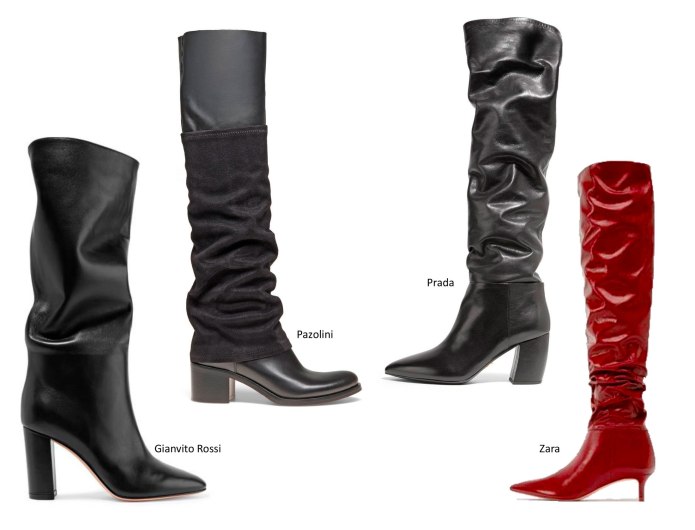 Сапоги женские гармошкой