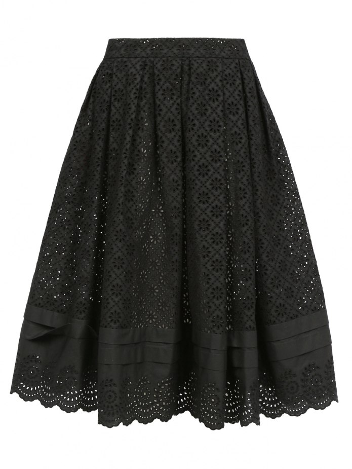 Черная кружевная юбка