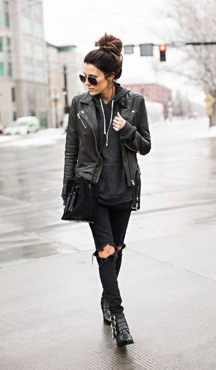 Outfit Грандж 2020 корейский черный