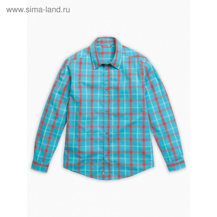 Рубашка бирюзовая для мальчика с коротким рукавом