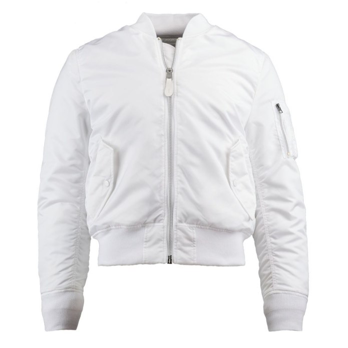Белый бомбер Alpha industries