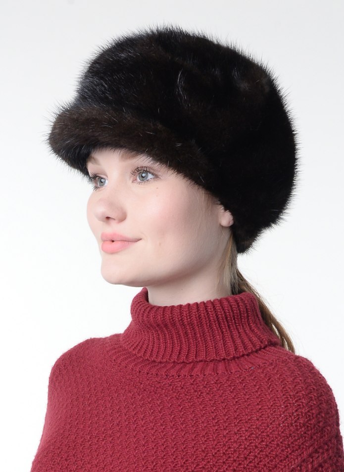 Кепи из норки женские