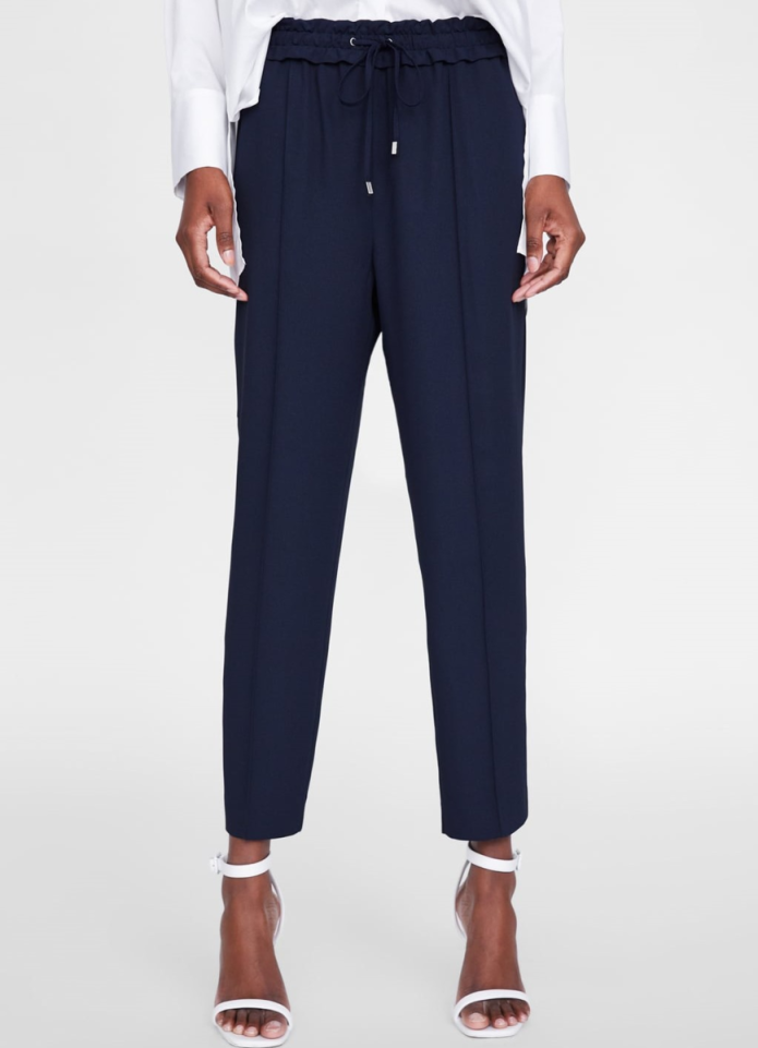 Брюки с защипами Zara