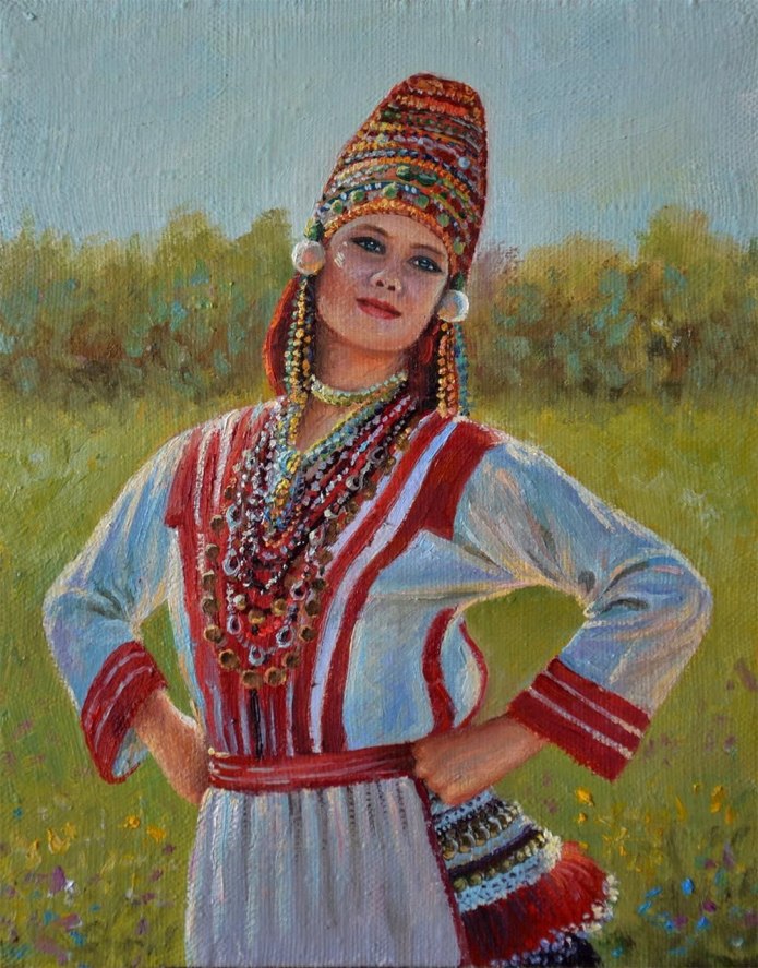 Мордовский национальный костюм женский Мокша