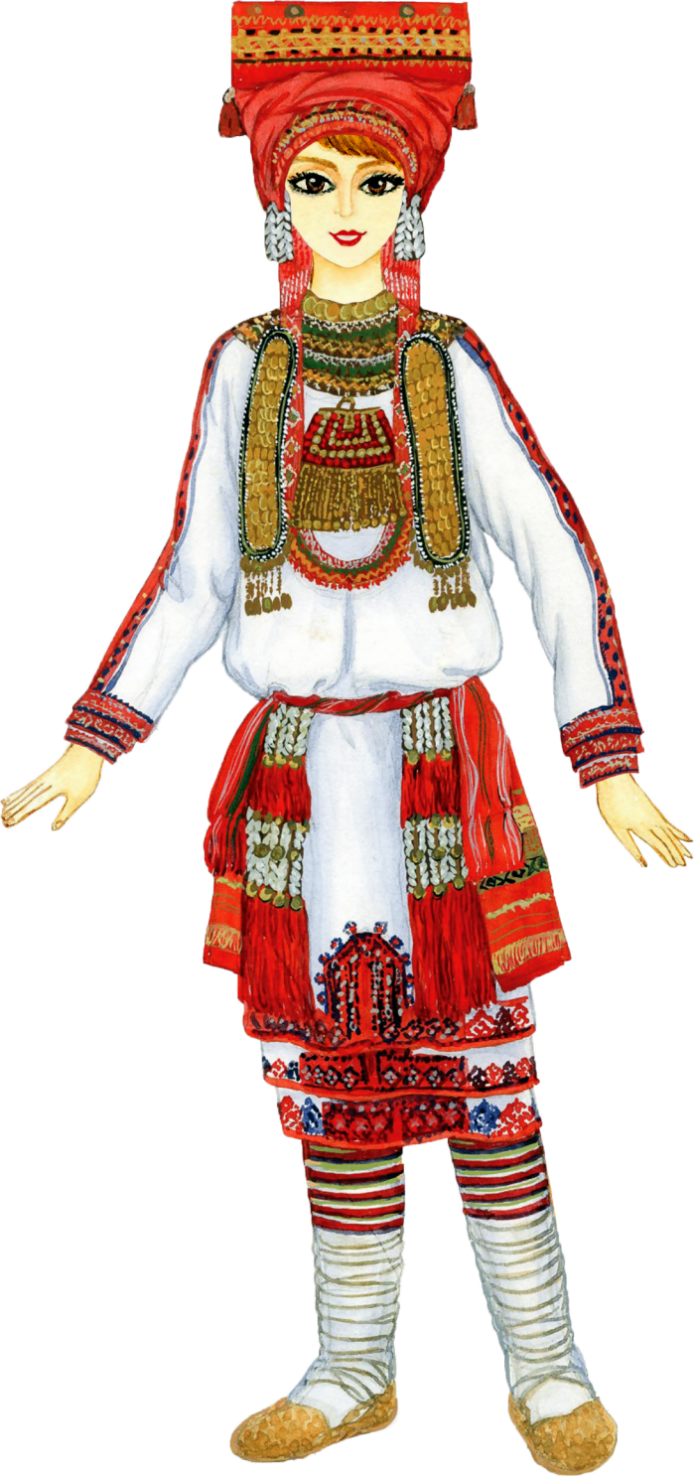 Мордовский национальный костюм женский Мокша