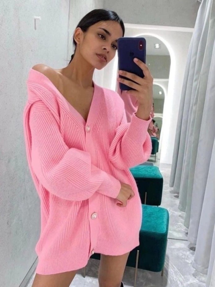 Кардиган из пряжи Ализе Натурель букле