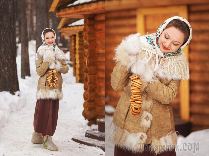 Зимняя деревенская одежда