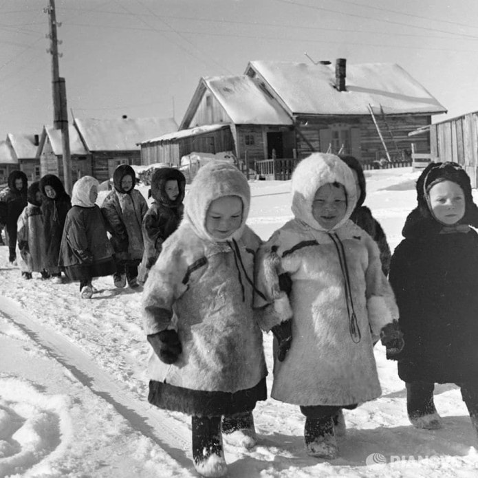 Советские дети зимой