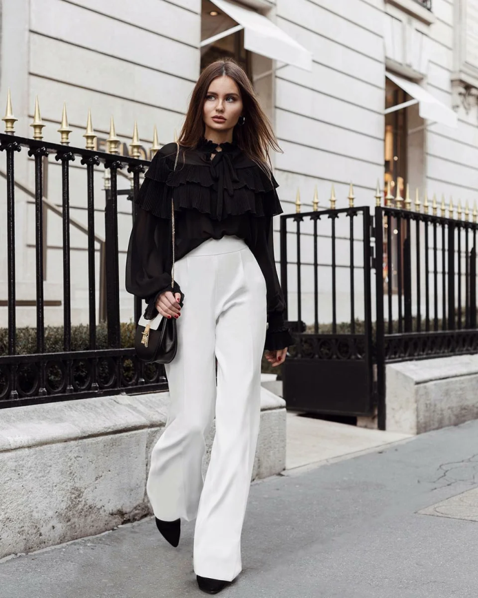 Брюки палаццо look