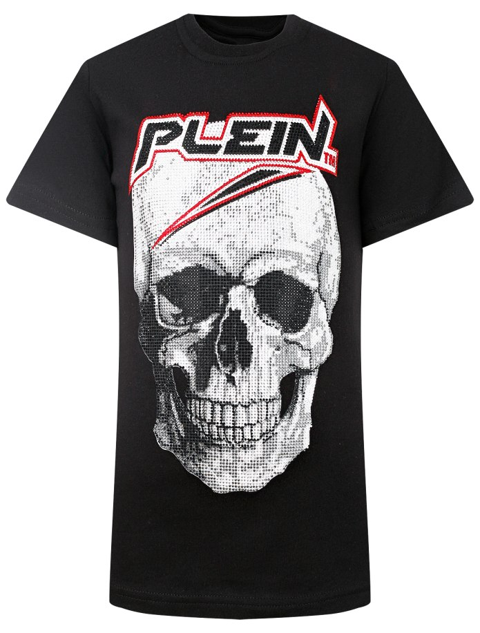 T-Shirt Round Neck SS Skull Strass