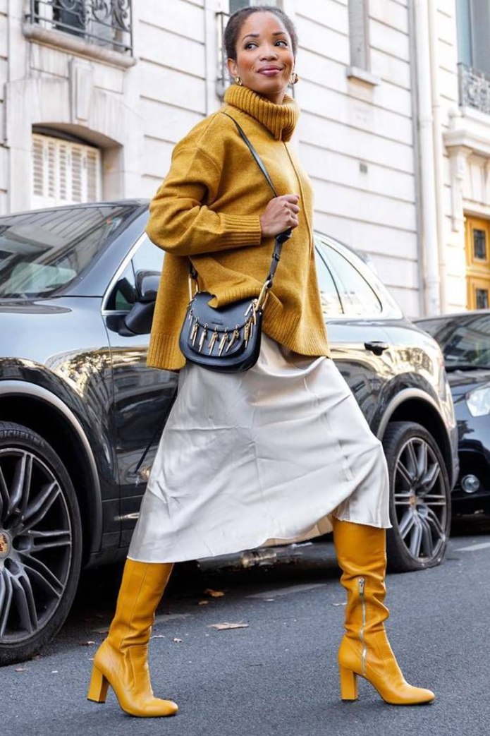 Юбка с сапогами Street Style 2020