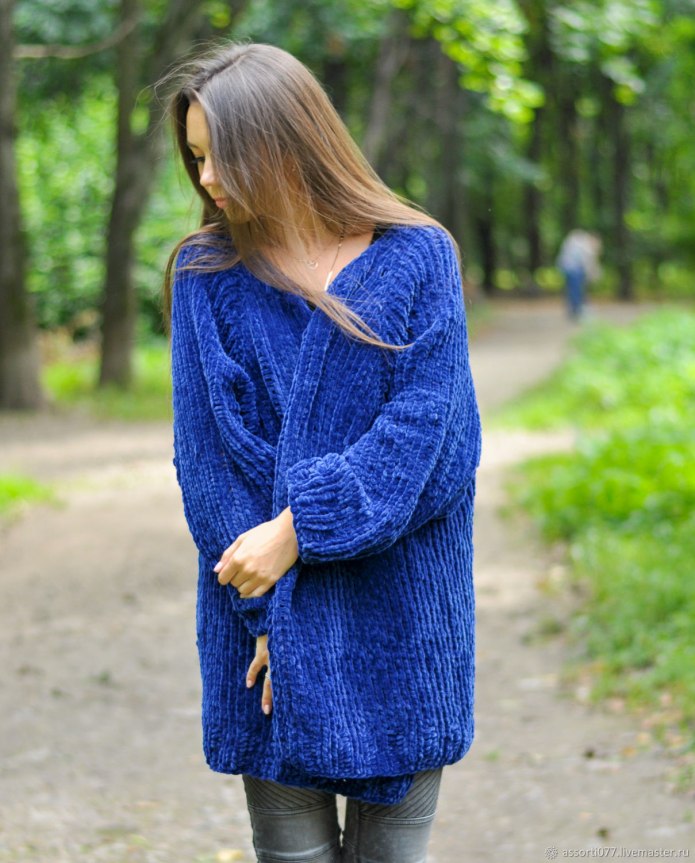 Вязаная велюровая кофта ASOS