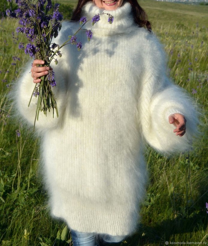 Теплая пушистая кофта