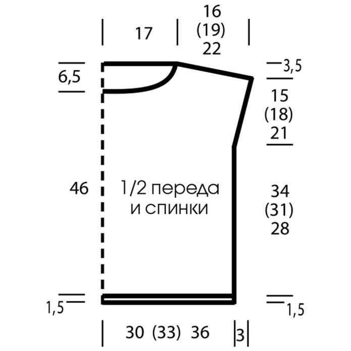 Выкройка майки женской