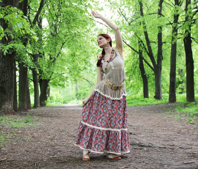 Длинная теплая юбка