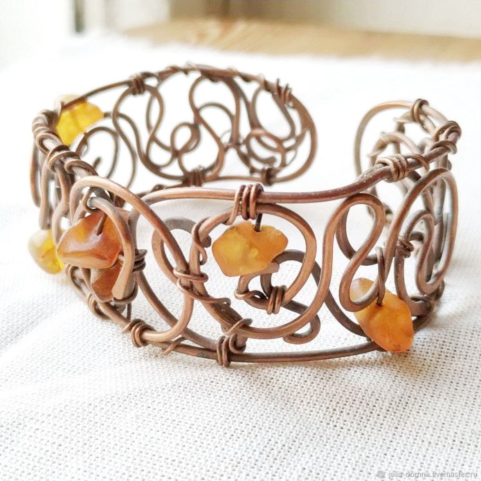 Медный браслет wire Wrap