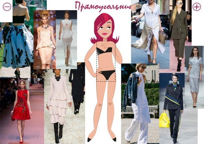 Одежда для типа фигуры прямоугольник