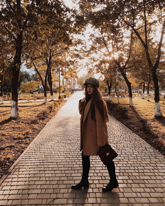 Осенняя фотосессия в пальто