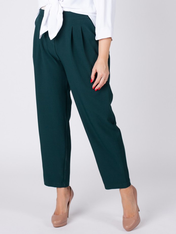 Брюки с защипами Zara