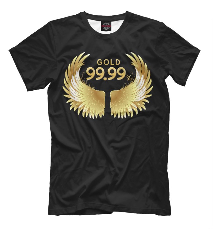 Футболка с рукавами с принтом Gold Skull