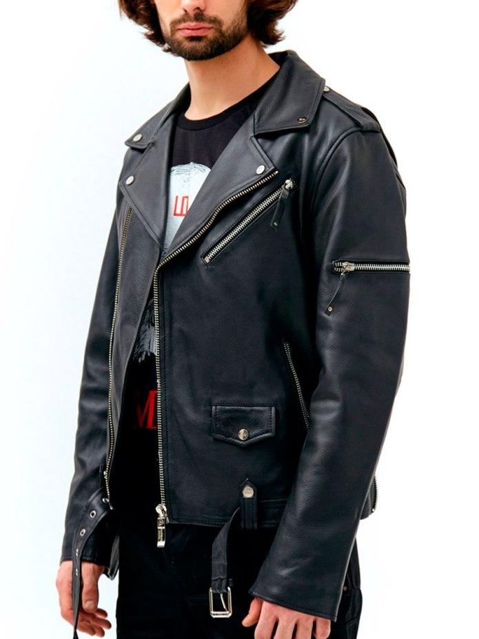 Косуха Noora Mens Genuine Lambskin Leather Jacket Black Slim Fit Biker Motorcycle s1