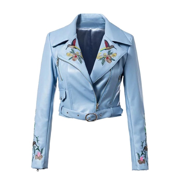 Ted Baker кожаная куртка с вышивкой