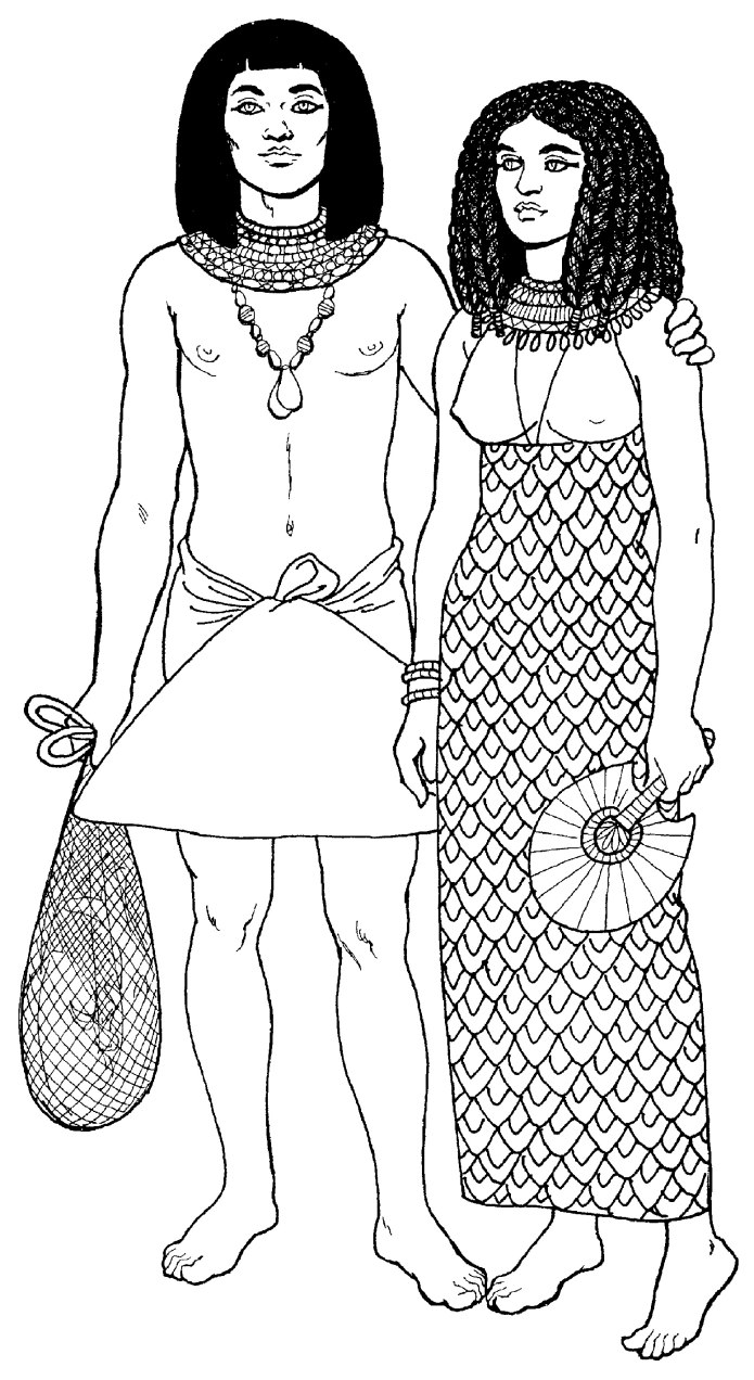 Одежда египтян в древнем Египте рисунок