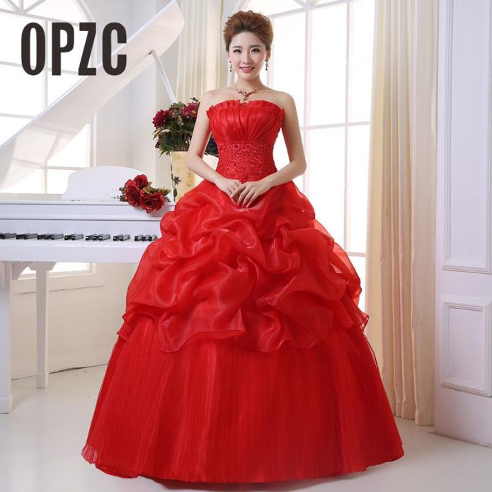 Hot selling cheap White Red Quinceanera Dresses Ball Gown Beaded Bow Lace up Sweet 16 Prom Party Gown vestido 15 anos qd148