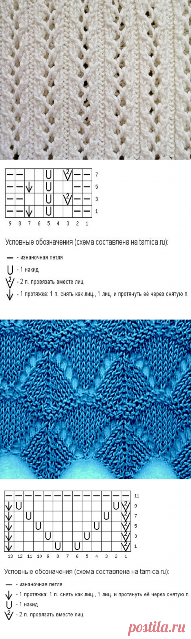 Ажур спицами со схемами простые и красивые