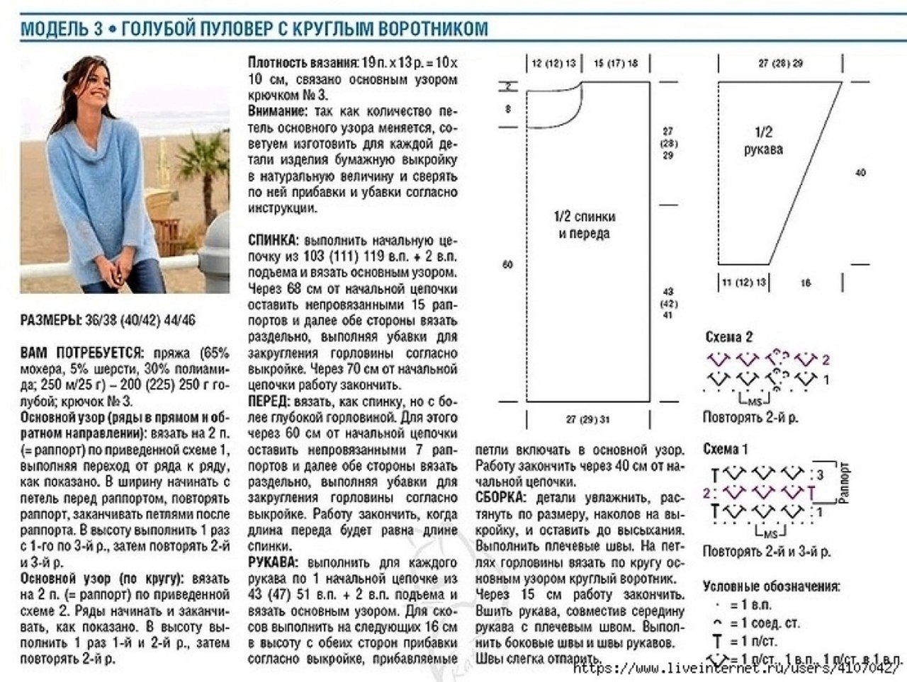 Вязание свитера спицами для женщин с описанием и схемами для начинающих бесплатно