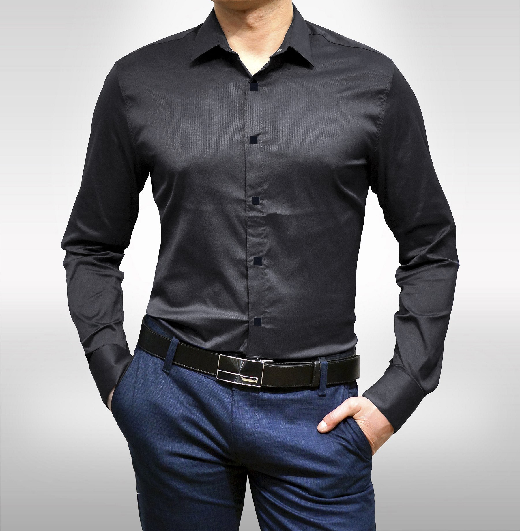 Черные рубашки для мужчин