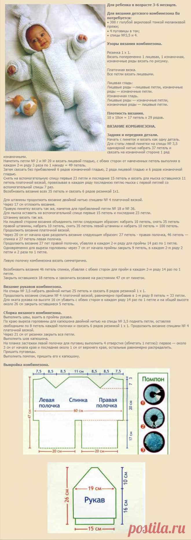 Костюм спицами для новорожденных девочек схемы и описание