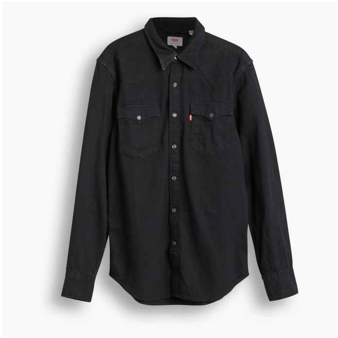 Черная рубашка оверсайз