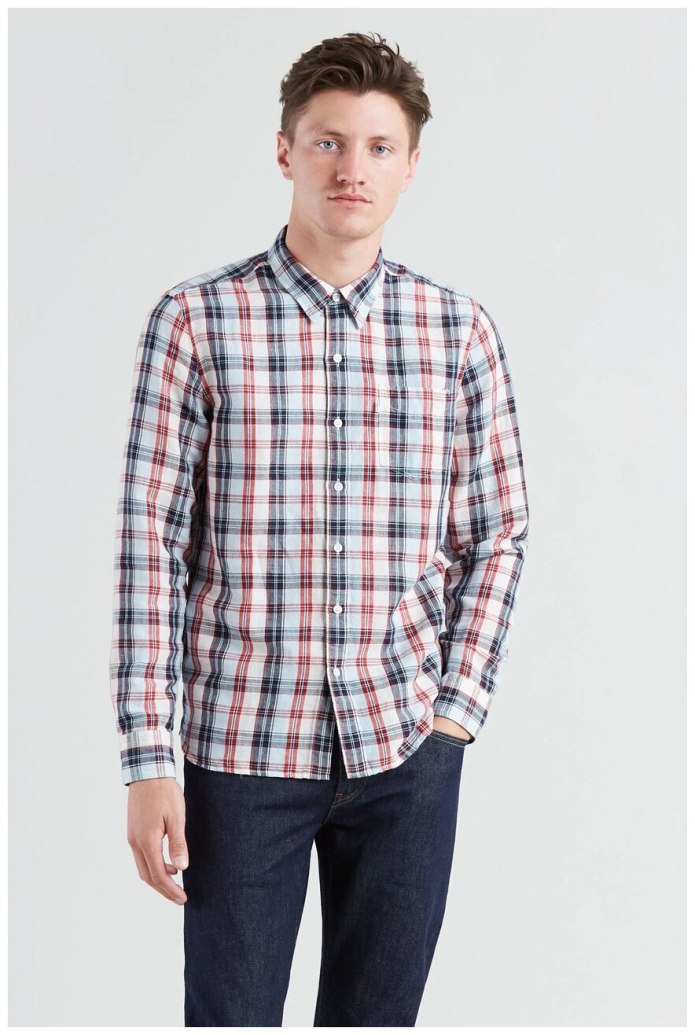 Рубашка Томми Хилфигер красная