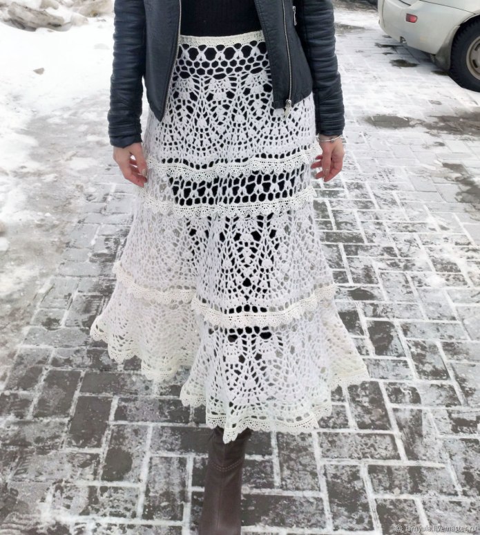 Ажурные длинные юбки