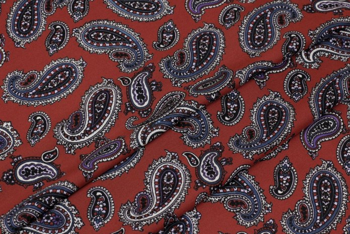 Ткань Etro Paisley Carbon