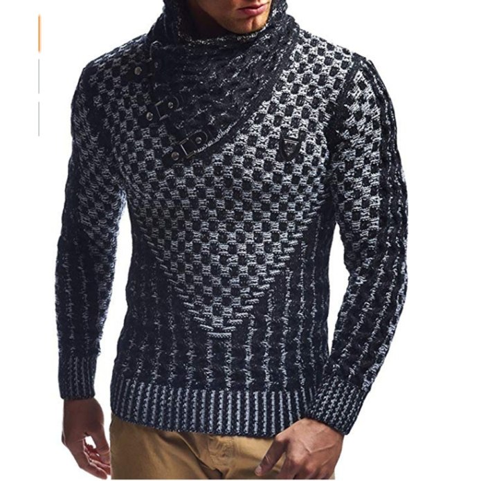 Мужская джемпер-водолазка Gant Cotton Cable Turtleneck dk Burgundy Mel
