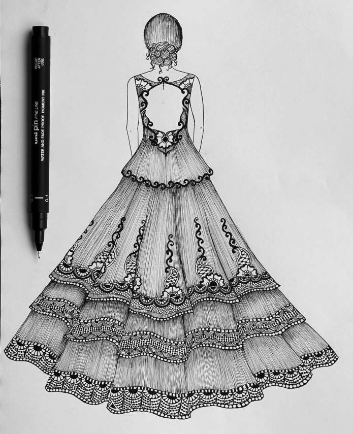 Платья для рисования