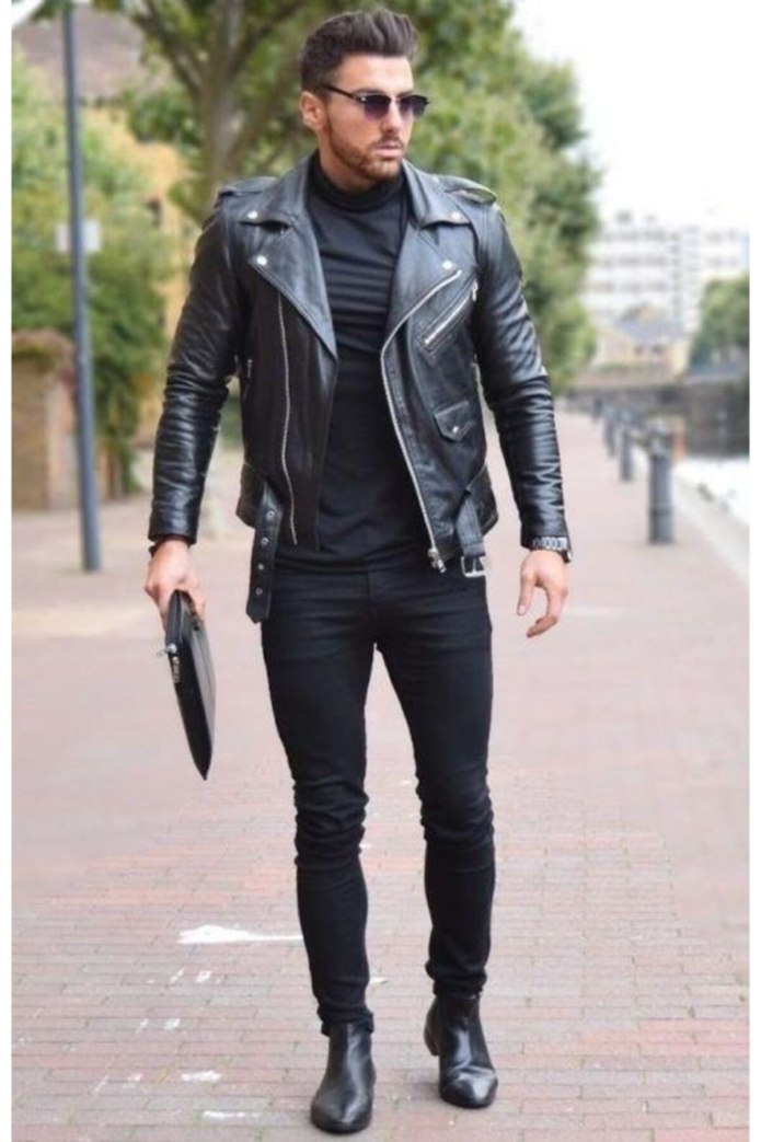 GUSTOMERD 2019 autumn men's Jacket Motorcycle Leather